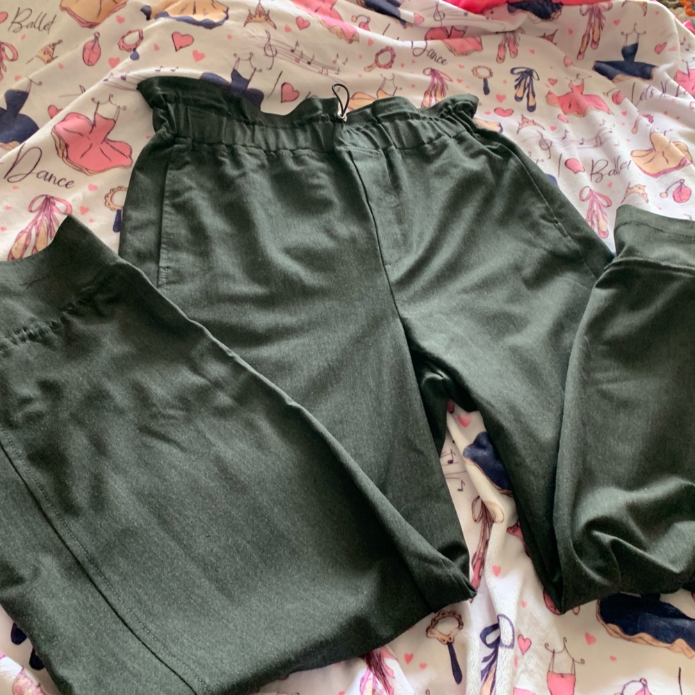 GSTQ Women’s Pants Woven Bungee Soft Grey XL NWT